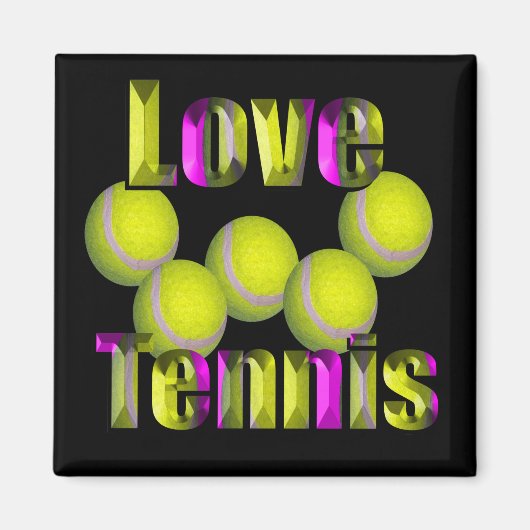 Liebe Tennis Design, Magnet (Vorne)