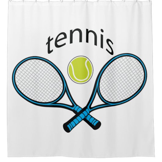 Liebe Tennis Duschvorhang (Vorderseite)
