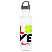 Liebe Tennis Edelstahlflasche (Vorderseite)