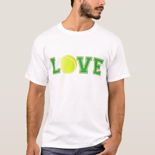 Liebe Tennis Fun Player oder Unterstützer T-Shirt (Vorderseite)