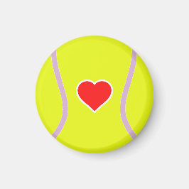 Liebe Tennis - Herzball Magnet