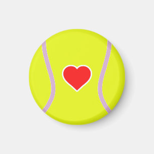 Liebe Tennis - Herzball Magnet