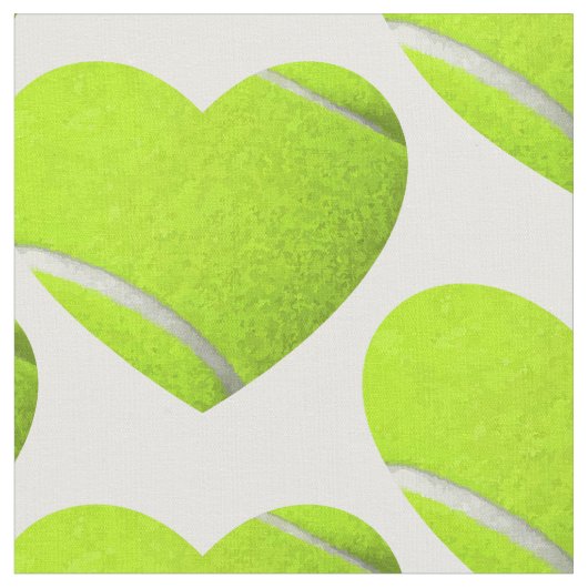 Liebe Tennis Herzsport Stoff (Nahaufnahme)