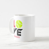 Liebe Tennis Kaffeetasse (Vorderseite Links)