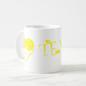 Liebe-Tennis Kaffeetasse (Vorderseite Links)