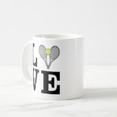 Liebe Tennis Kaffeetasse (Vorderseite Links)
