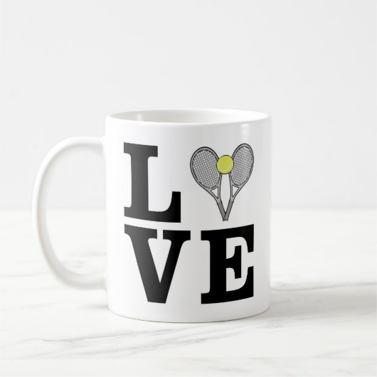 Liebe Tennis Kaffeetasse (Links)