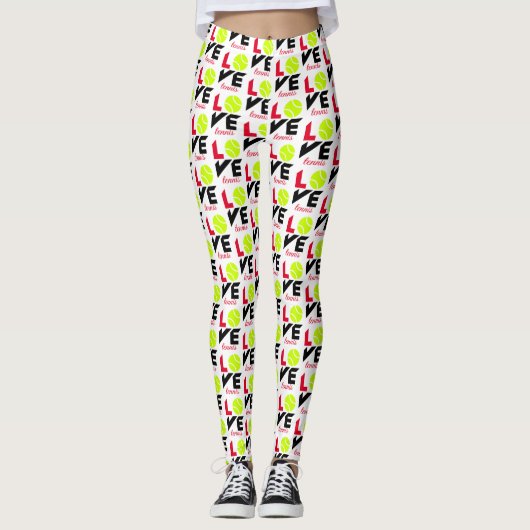 Liebe Tennis Leggings (Vorderseite)