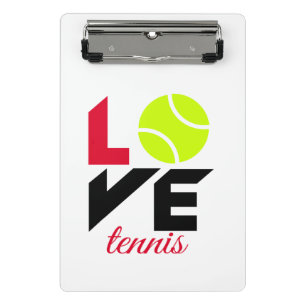 Liebe Tennis Mini Klemmbrett