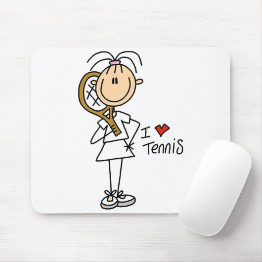 Liebe-Tennis Mousepad des Mädchen-I (Mit Mouse)