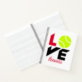 Liebe Tennis Notizblock (Innenseite)