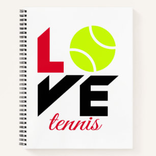 Liebe Tennis Notizblock