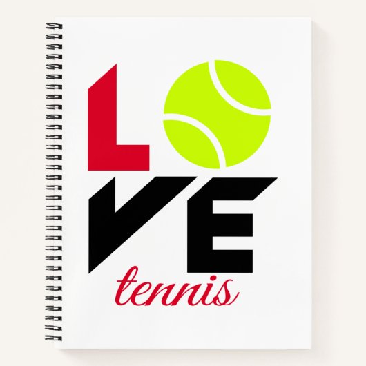 Liebe Tennis Notizblock (Vorderseite)