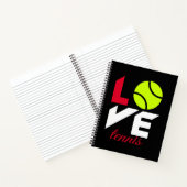 Liebe Tennis Notizblock (Innenseite)