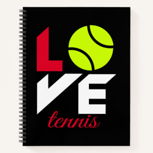 Liebe Tennis Notizblock