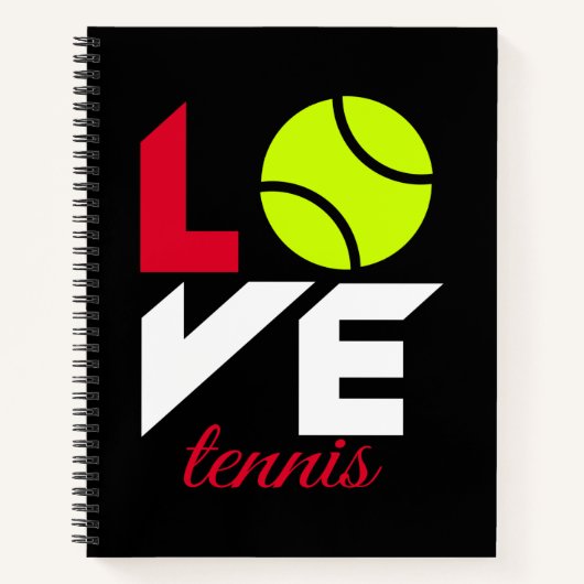 Liebe Tennis Notizblock (Vorderseite)