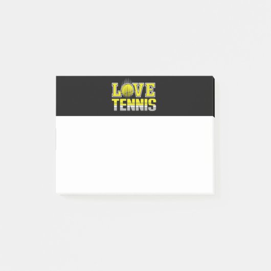 Liebe Tennis Post-it Klebezettel (Vorderseite)