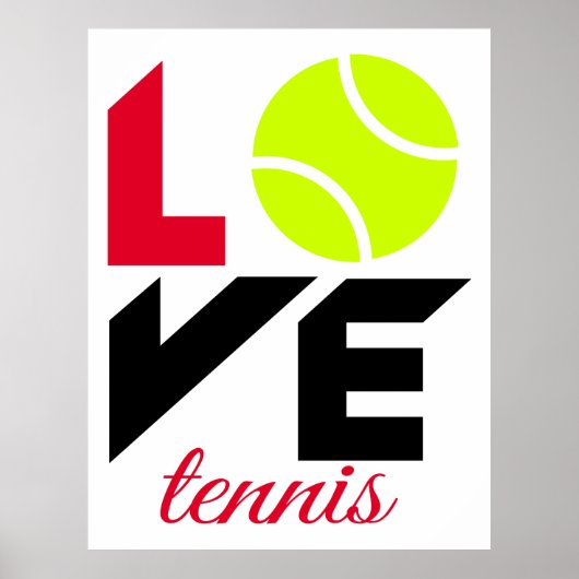 Liebe Tennis Poster (Vorne)