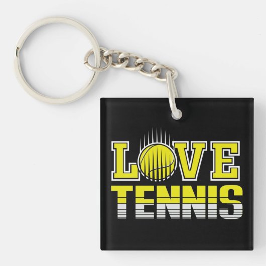 Liebe Tennis Schlüsselanhänger (Vorderseite)