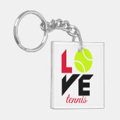 Liebe Tennis Schlüsselanhänger (Vorderseite links)