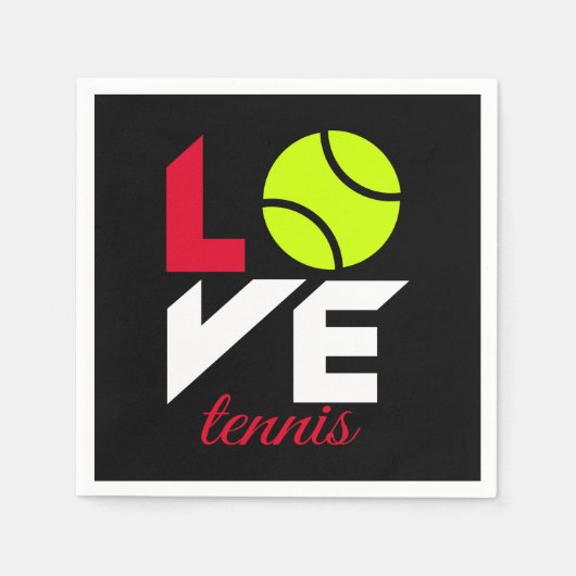 Liebe Tennis Serviette (Vorderseite)