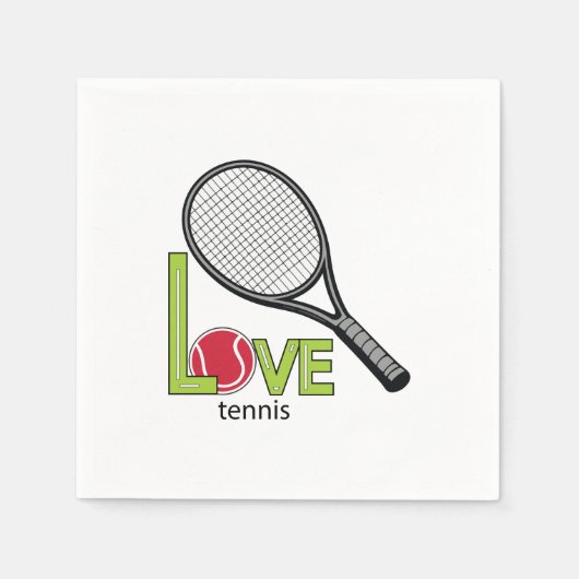 Liebe Tennis Serviette (Vorderseite)