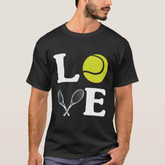 Liebe Tennis spielen T-Shirt