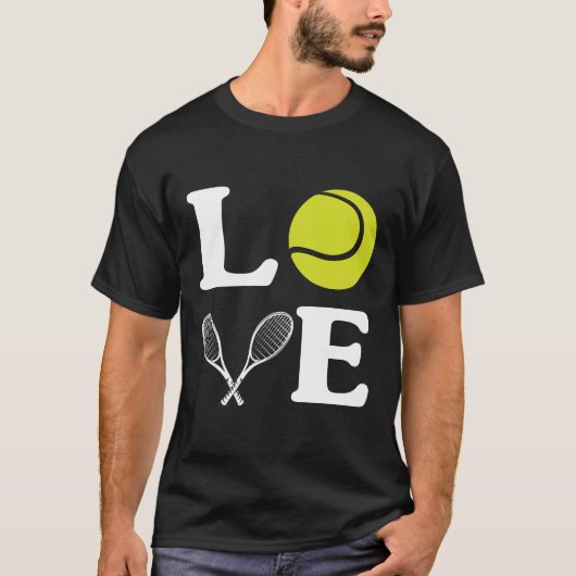 Liebe-Tennis T-Shirt (Vorderseite)