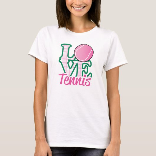 Liebe-Tennis-T-Shirt T-Shirt (Vorderseite)