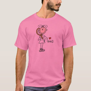 Liebe-Tennis-T-Shirts und Geschenke des Mädchen-I T-Shirt