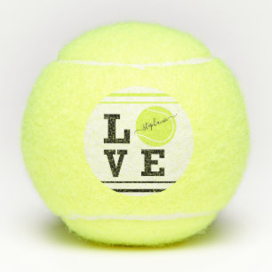 Liebe Tennis Vorname Gelber Ball