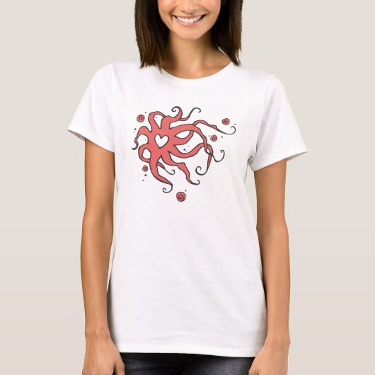 Liebe Tentacles Octopus T-Shirt (Vorderseite)