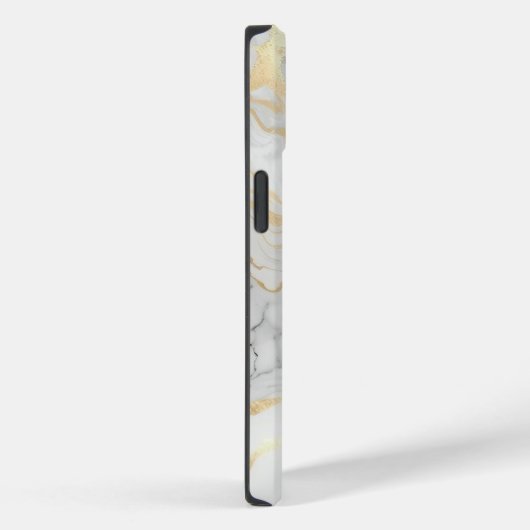 Liebe Terrazzo Marble iPhone Case mit Gold Heart (Rückseite / Rechts)