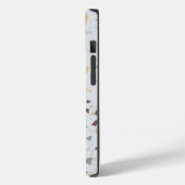 Liebe Terrazzo Marble iPhone Case mit Gold Heart (Rückseite / Links)