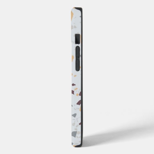 Liebe Terrazzo Marble iPhone Case mit Gold Heart (Rückseite / Links)