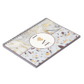 Liebe Terrazzo-Marble-Notebook mit Goldenen Herz Notizblock (Linke Seite)