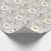 Liebe Terrazzo und Marmor Gold Heart Wrapping Pape Geschenkpapier (Ecke)