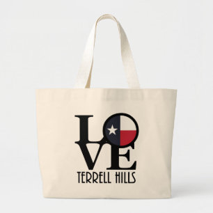 LIEBE Terrell Hills Texas Jumbo Stoffbeutel