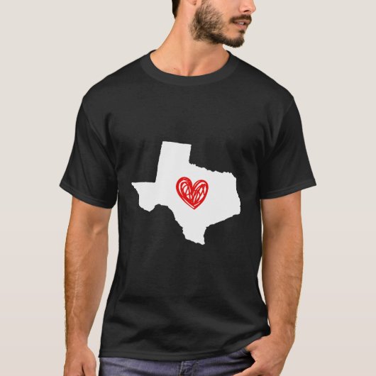 Liebe Texas Heart Hoodie T-Shirt (Vorderseite)