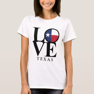 LIEBE Texas Womens Basic White T-Shirt