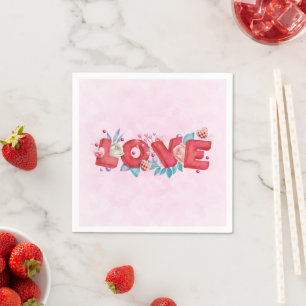 Liebe Text Fett Schriftart Farbe Serviette