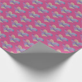 Liebe Text Herz Form Pastellmuster Muster Muster Geschenkpapier (Ecke)