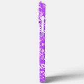 Liebe Text iPhone Case Multi Language Lila (Rückseite / Links)