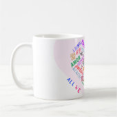 Liebe Text Kaffee Tasse Geschenk mit Herz (Links)
