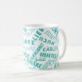 Liebe Text-Kaffee-Tasse wählen Farbe Kaffeetasse (VorderseiteRechts)