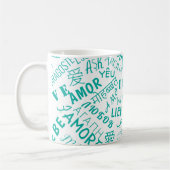 Liebe Text-Kaffee-Tasse wählen Farbe Kaffeetasse (Links)