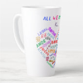 Liebe Text Latte Tasse (Linke Ecke)