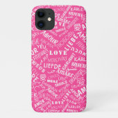 Liebe Text Rosa iPhone Case oder Farbe wählen (Rückseite)