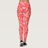 Liebe Text rot Leggings oder Farbe auswählen (Rückseite)