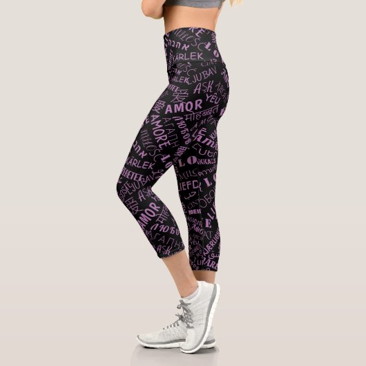 Liebe Text Schwarze Leggings oder Farbe auswählen (Links)